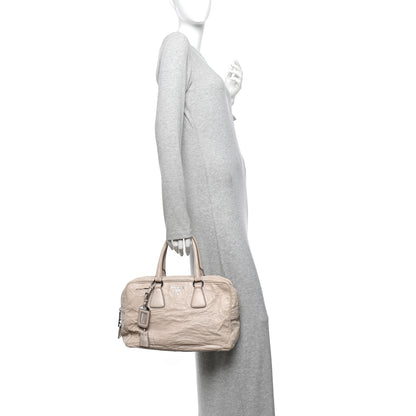 Prada Nappa Antik Bauletto Satchel Argilla 2 of 13
