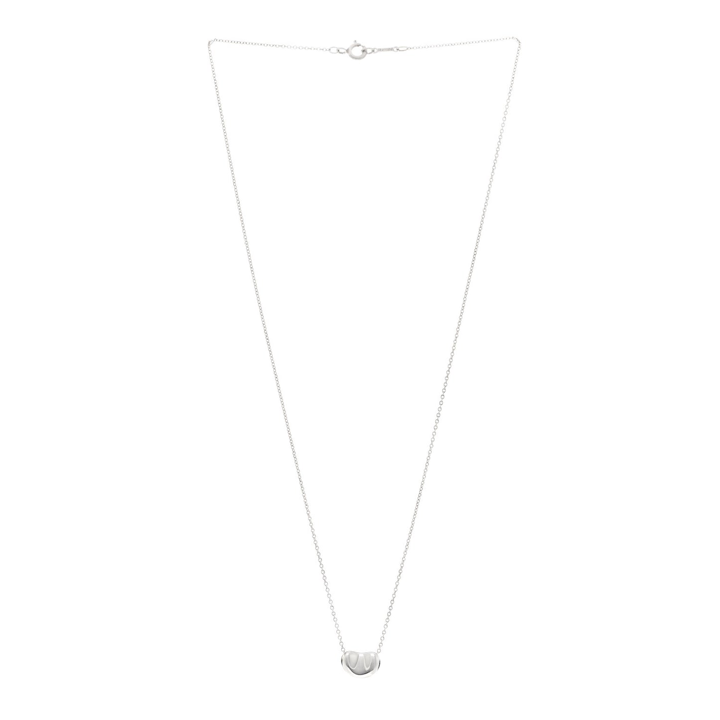 Sterling Silver 11mm Elsa Peretti Bean Pendant Necklace
