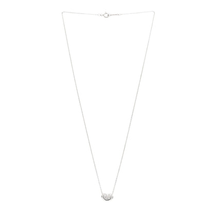 Tiffany Sterling Silver 11mm Elsa Peretti Bean Pendant Necklace 3 of 4