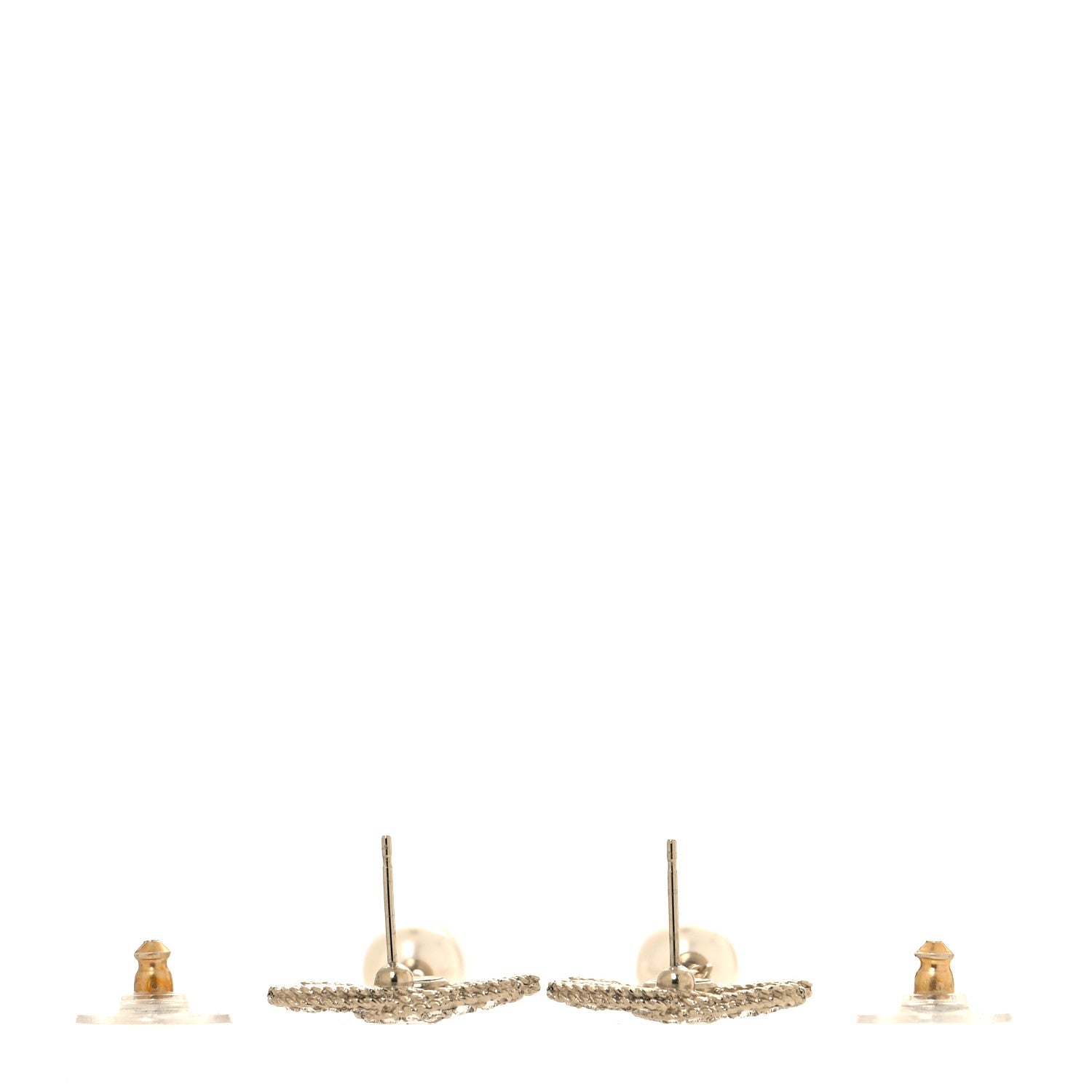Chanel Pearl Crystal CC Drop Earrings Gold 3 of 5