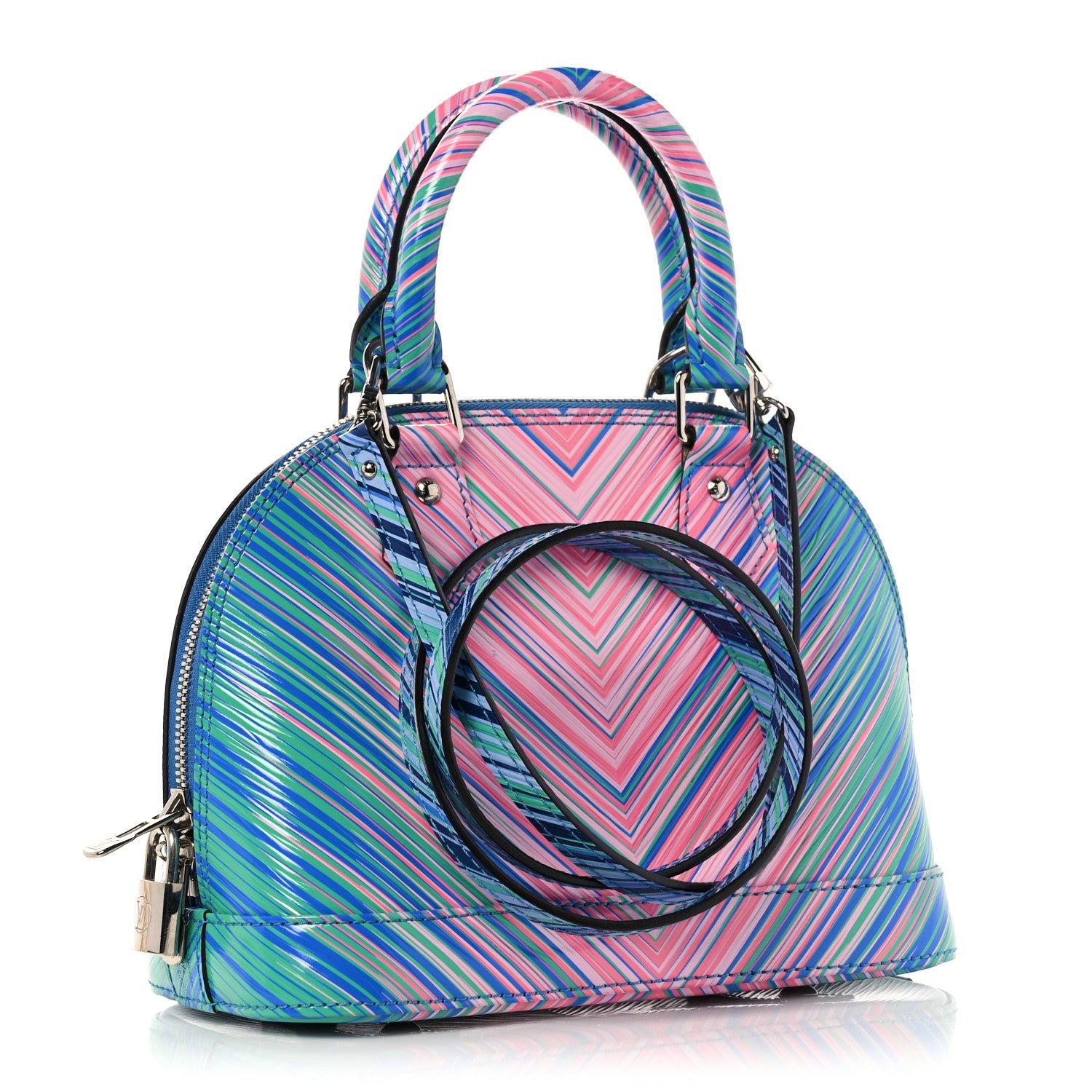 Louis Vuitton Epi Tropical Alma BB Blue Rose 2 of 8