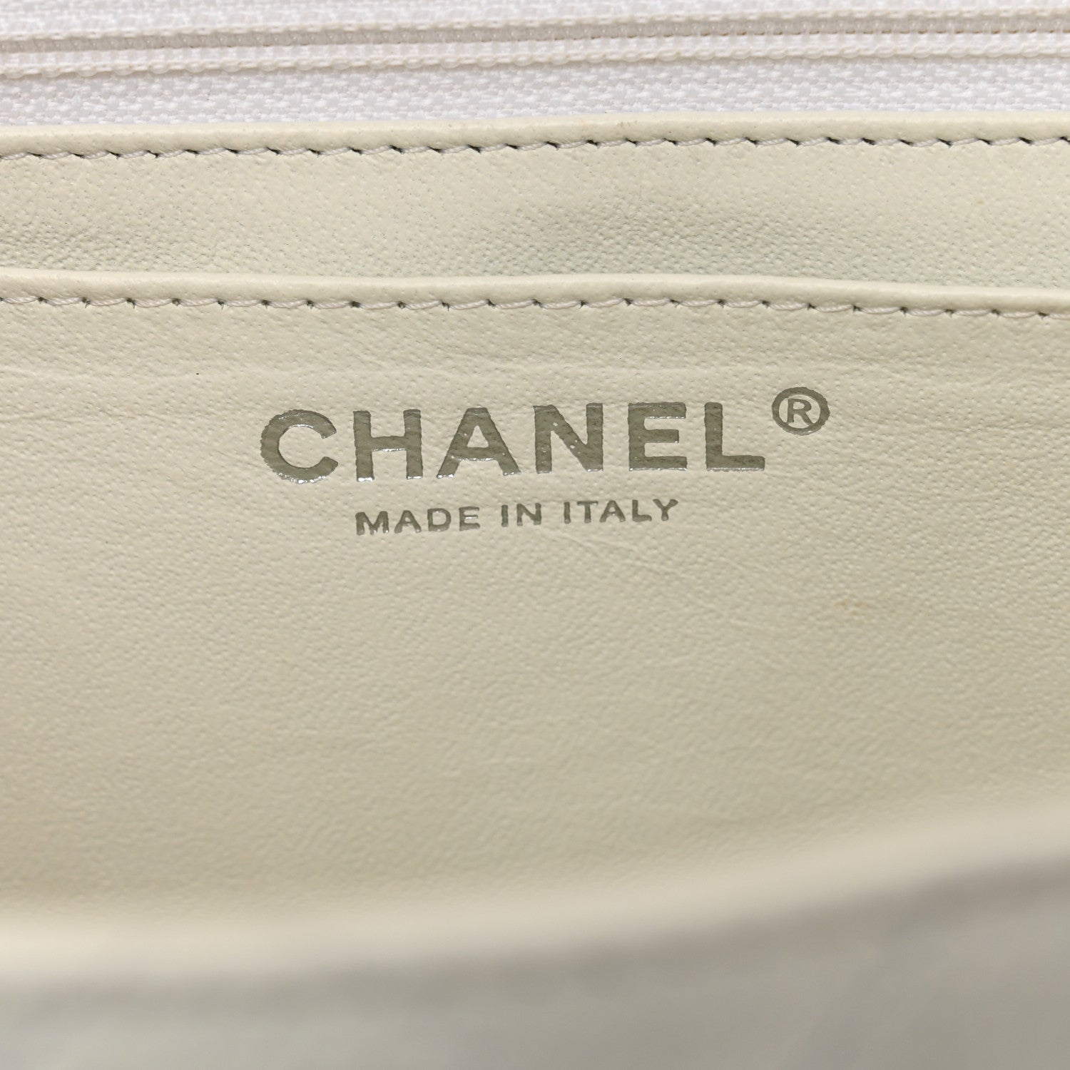 Chanel Caviar Quilted Jumbo Single Flap White 7 of 13