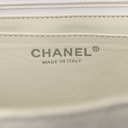 Chanel Caviar Quilted Jumbo Single Flap White 7 of 13