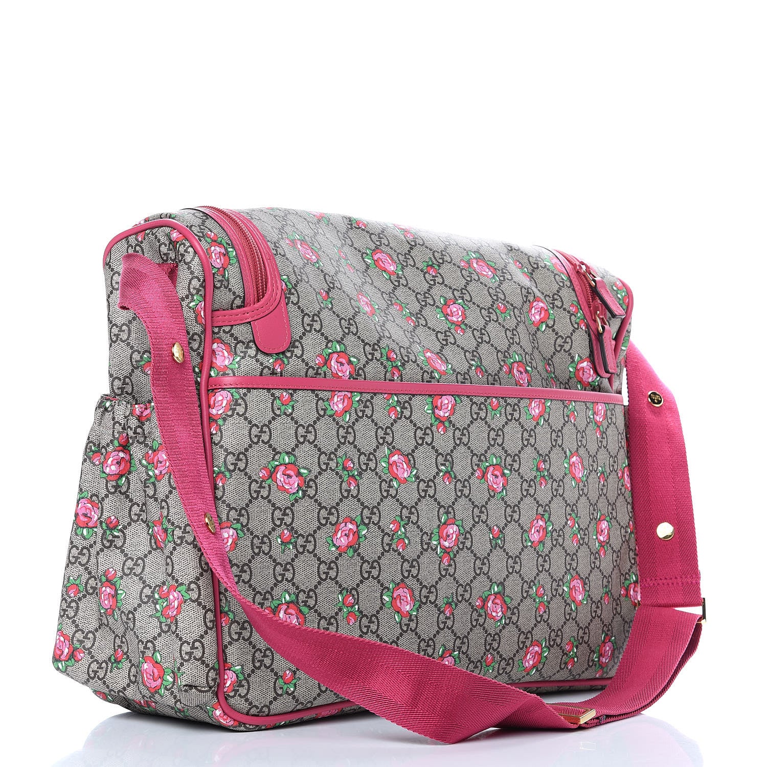 Gucci GG Supreme Monogram Rose Bud Diaper Bag Pink 4 of 11