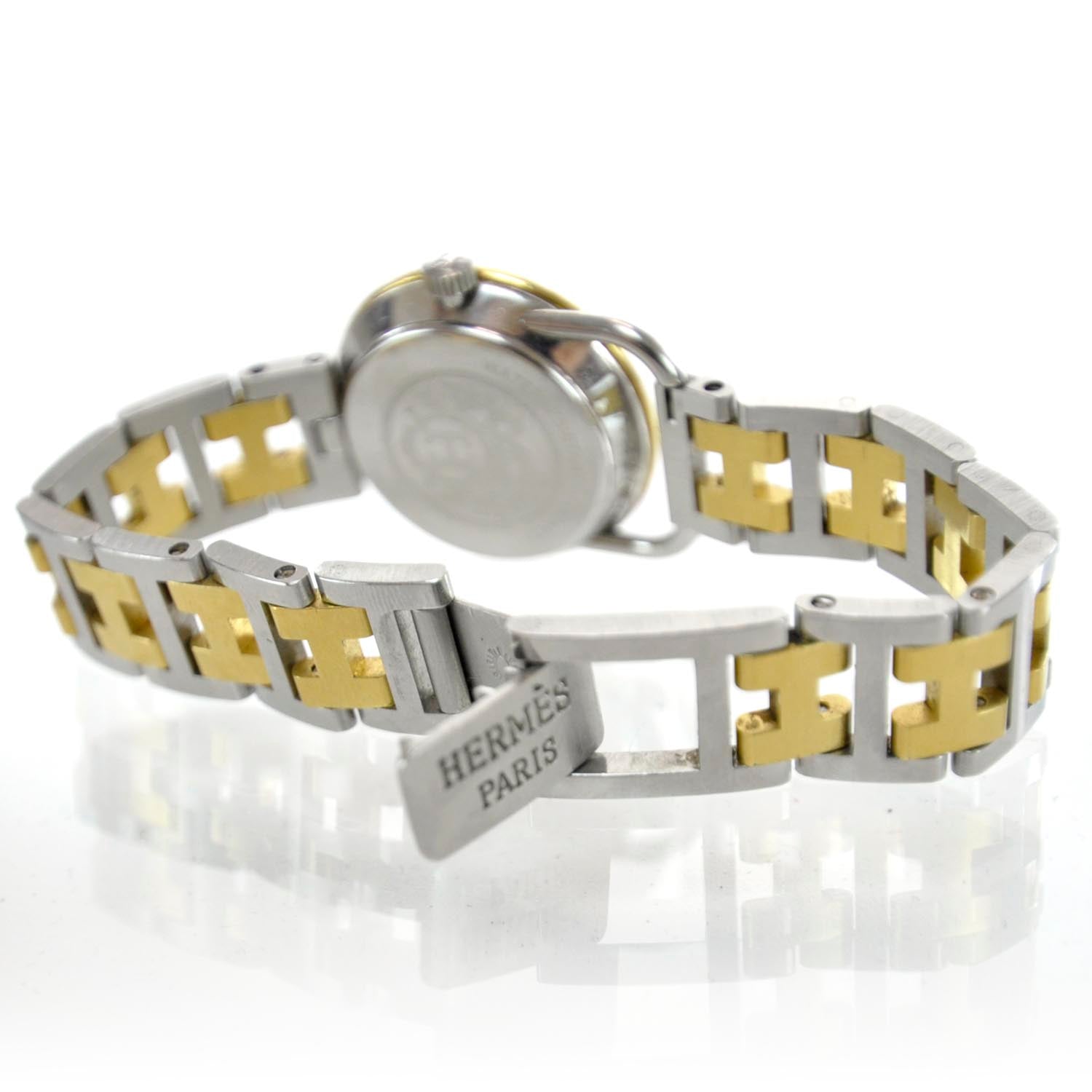 Hermes Stainless Steel 25mm Arceau Clipper Quartz Watch Gold 6 of 6