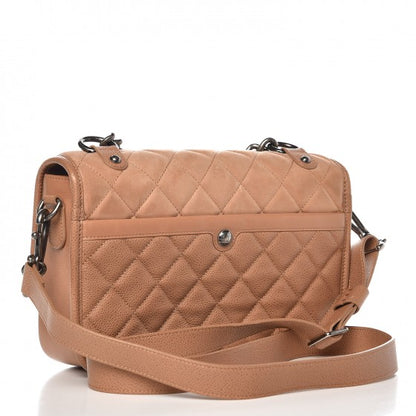 Chanel Caviar Iridescent Calfskin Quilted Medium Daily Carry Messenger Brown 12 of 19