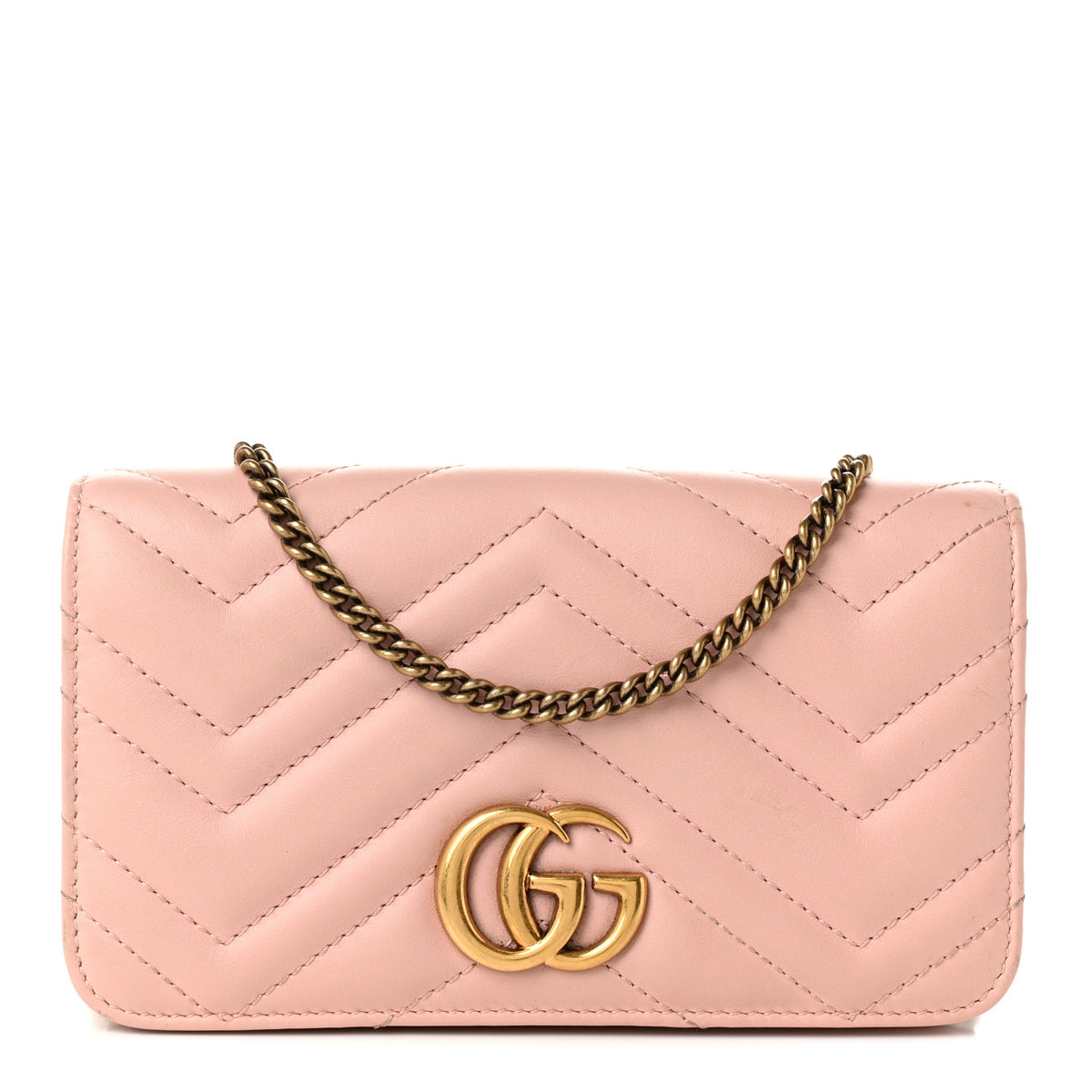 Gucci Calfskin Matelasse GG Marmont Mini Bag Perfect Pink 1 of 10