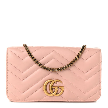 Gucci Calfskin Matelasse GG Marmont Mini Bag Perfect Pink 1 of 10