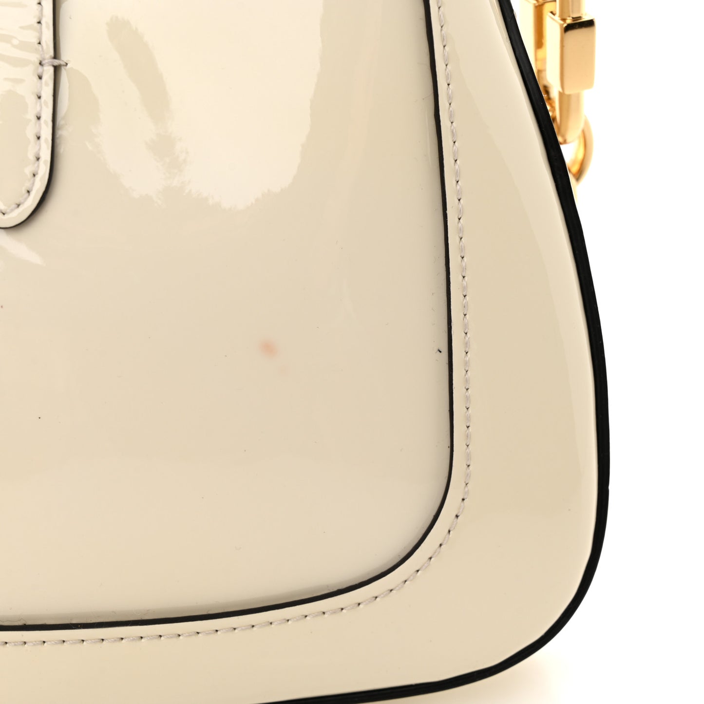 Patent Mini Jackie 1961 Crystal Hobo Mystic White