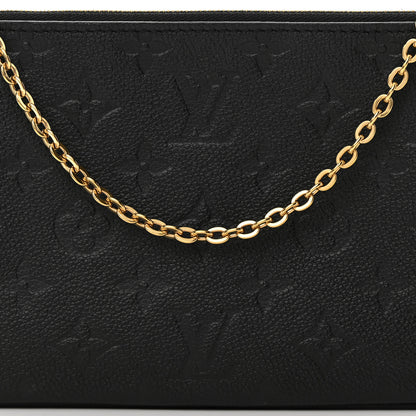 Louis Vuitton Empreinte Double Zip Pochette Black 8 of 13