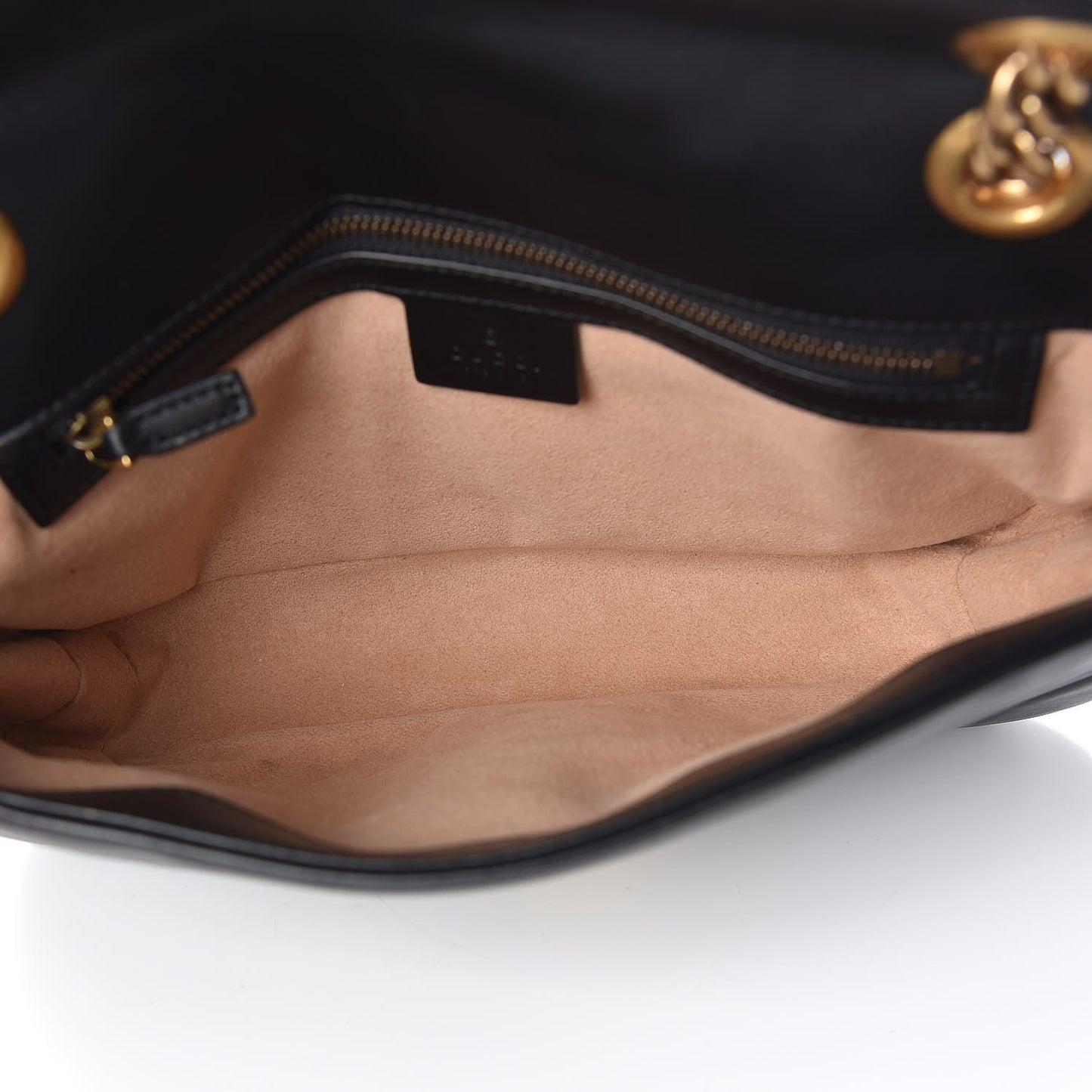 Calfskin Matelasse Small GG Marmont Shoulder Bag Black