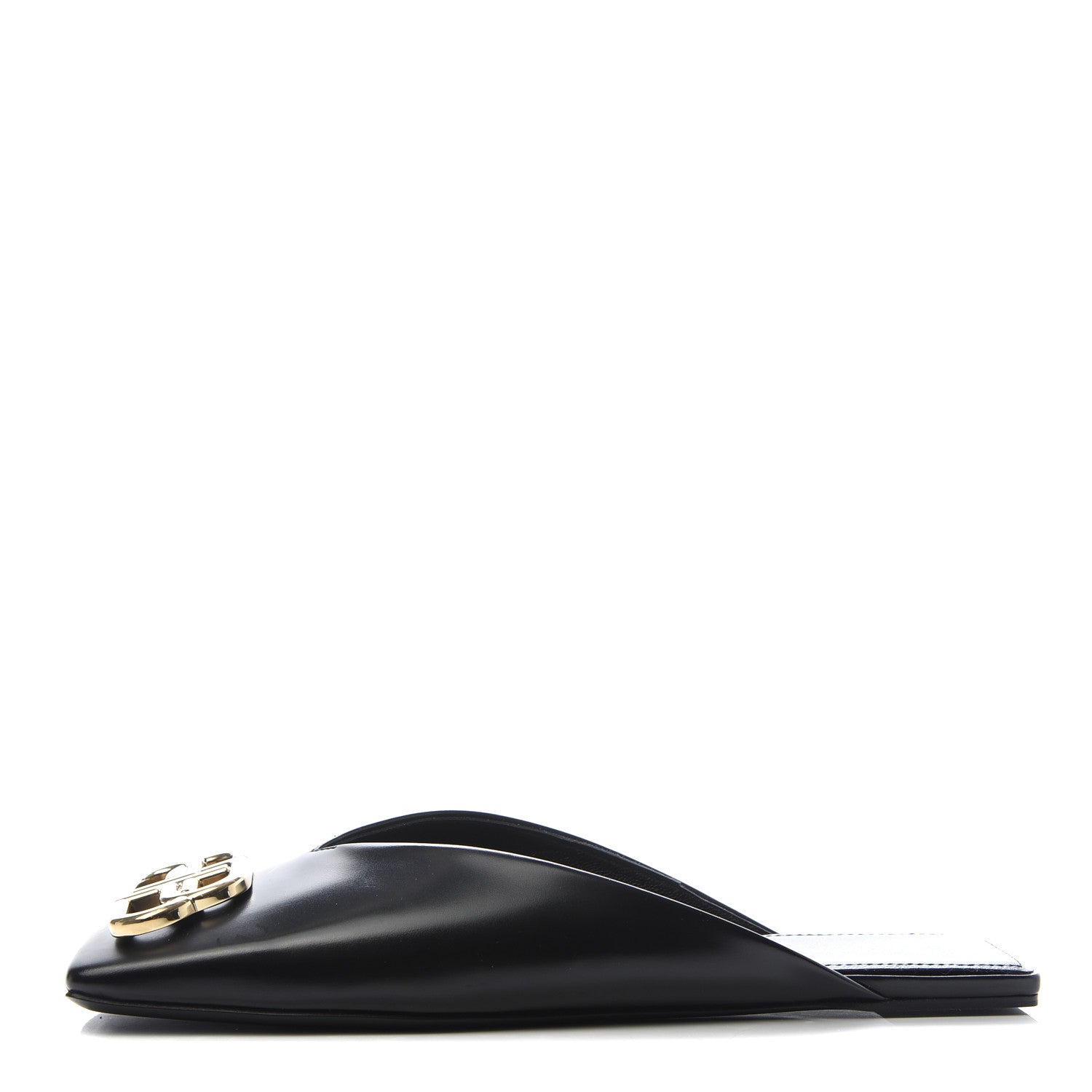 Balenciaga Soft Calfskin Double Square BB 5mm Mules 38 Black 1 of 9