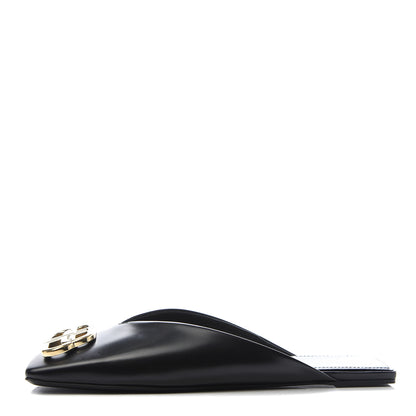 Balenciaga Soft Calfskin Double Square BB 5mm Mules 38 Black 1 of 9