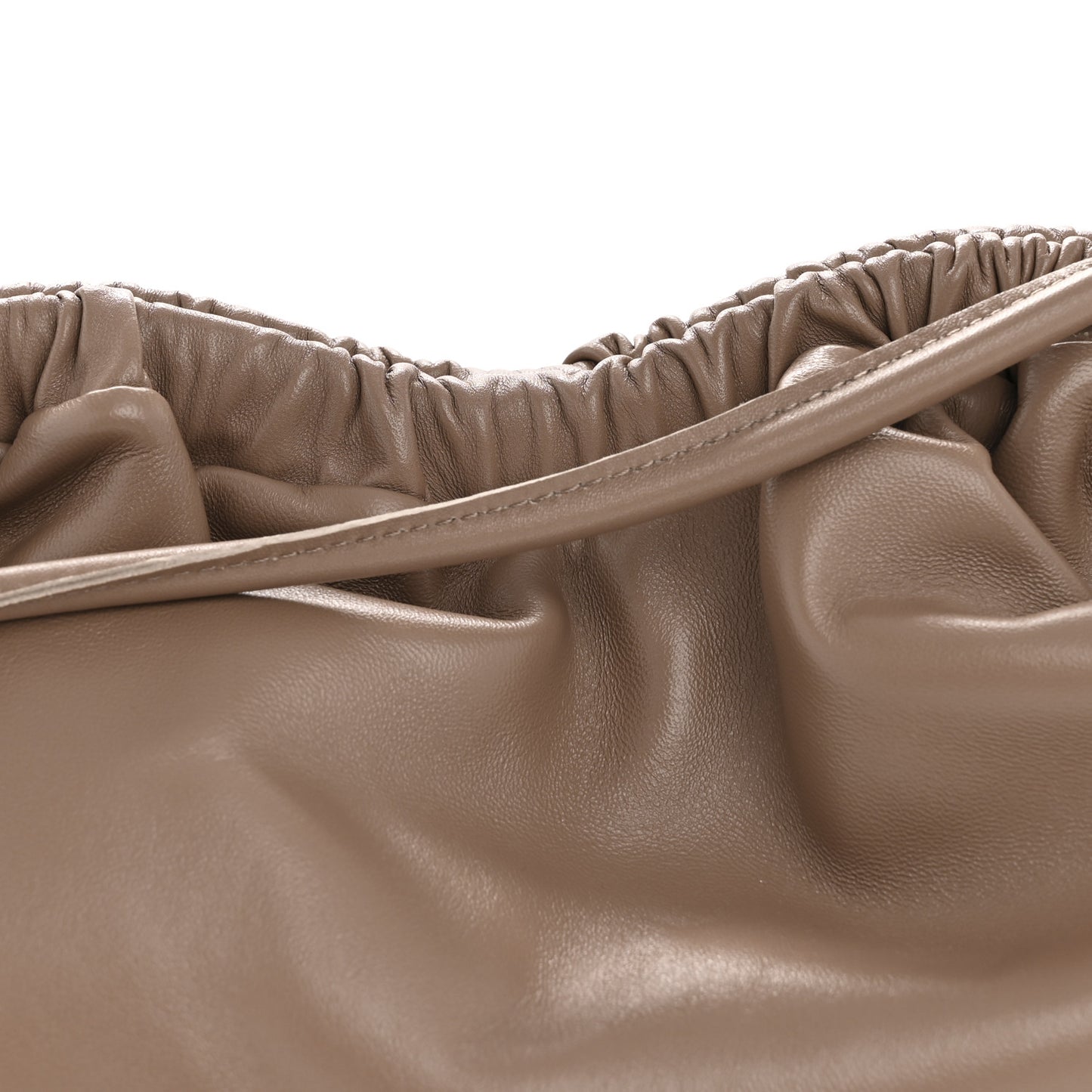 Lambskin Cloud Oversized Clutch Biscotto