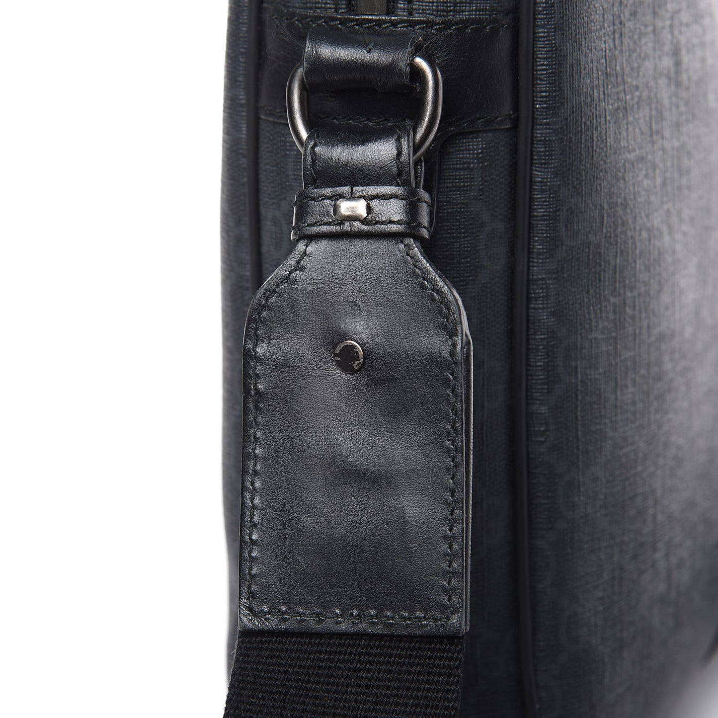 GG Supreme Monogram Briefcase Black Grey