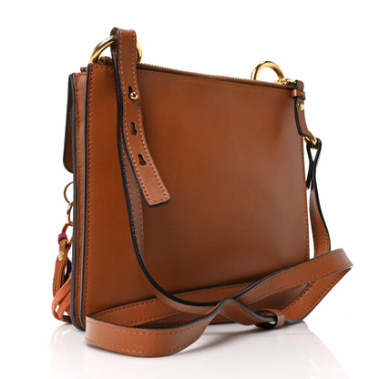 Chloe Calfskin Suede Rainbow Patchwork Small Jane Fringe Bag Caramel 3 of 10