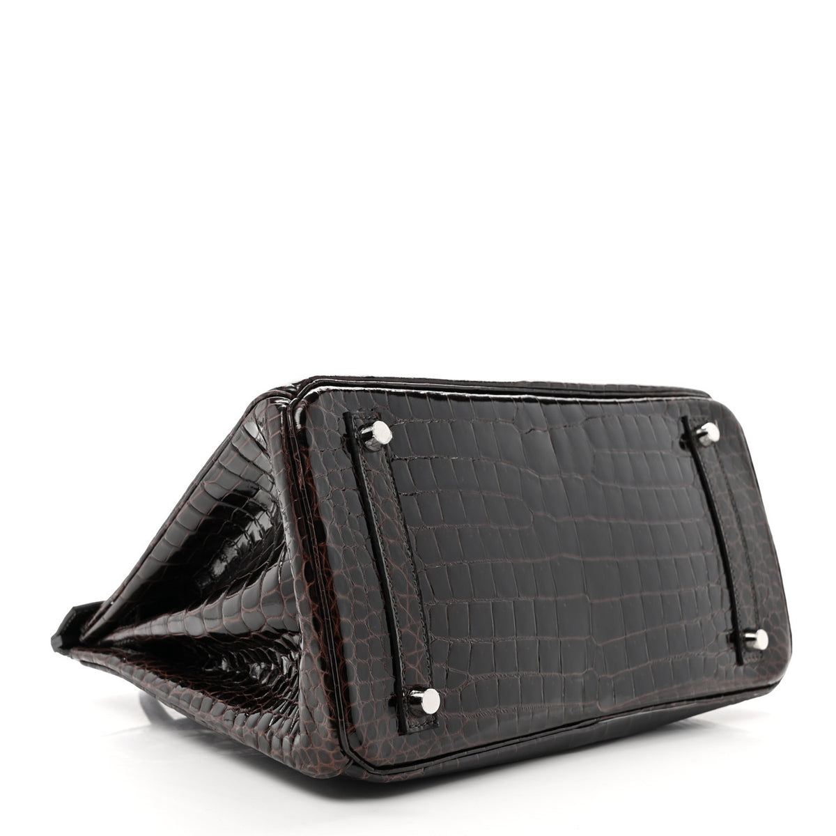 Shiny Porosus Crocodile Birkin 30 Macassar