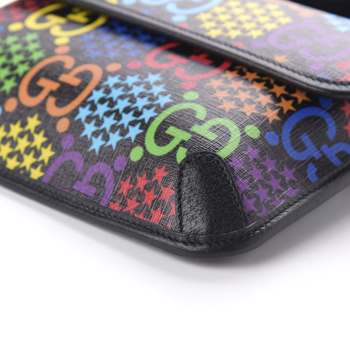GG Supreme Monogram Psychedelic Slim Belt Bag Black
