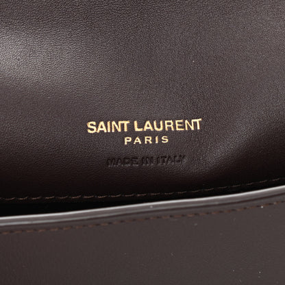 Saint Laurent Lambskin Heart Embossed Monogram Chain Wallet Vintage Cognac 6 of 9