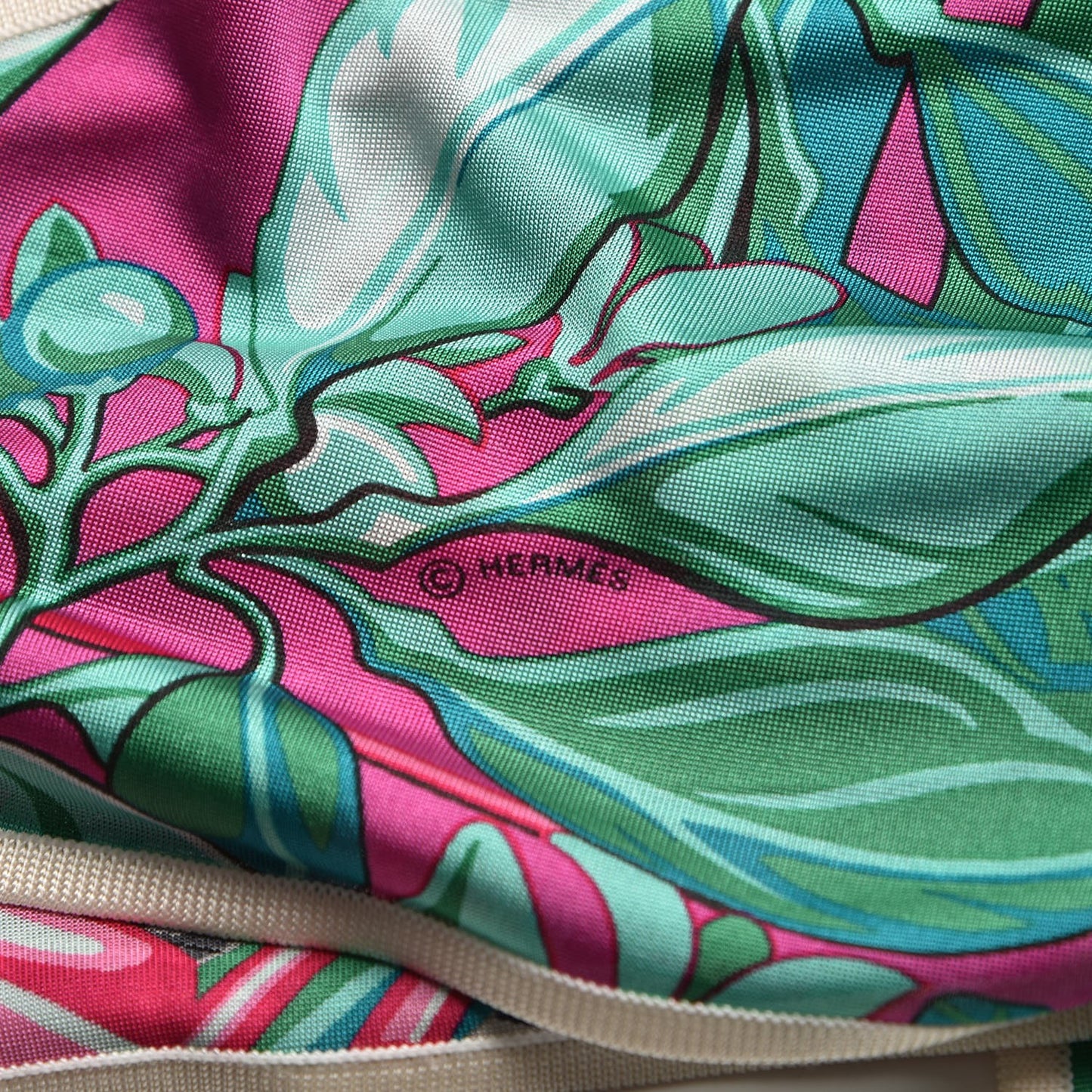 Silk Jersey Flamingo Party Maxi Pointe Triangle Scarf