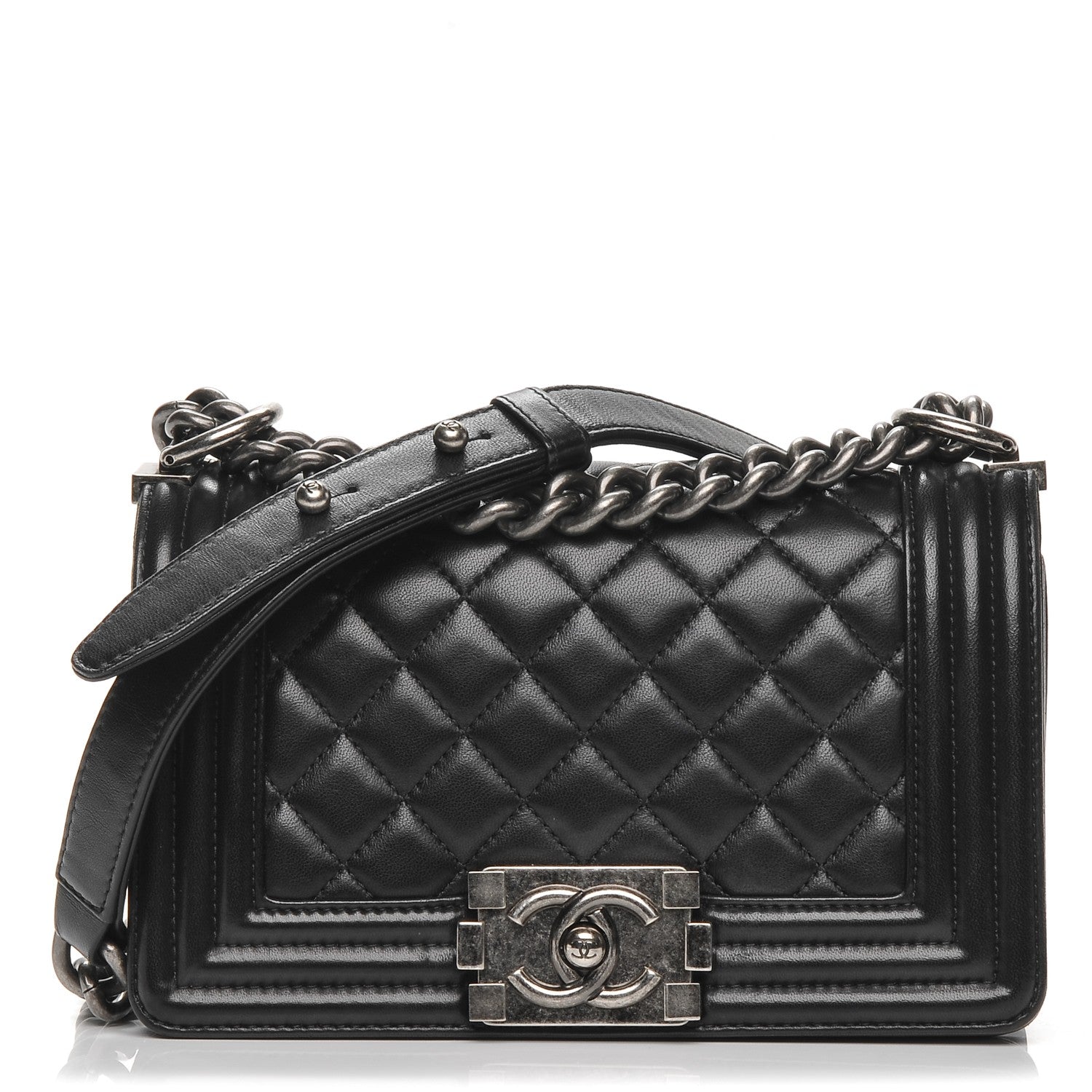Chanel Lambskin Quilted Small Boy Flap Black 1 of 7