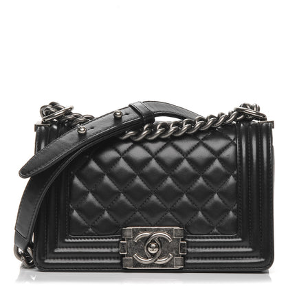 Chanel Lambskin Quilted Small Boy Flap Black 1 of 7