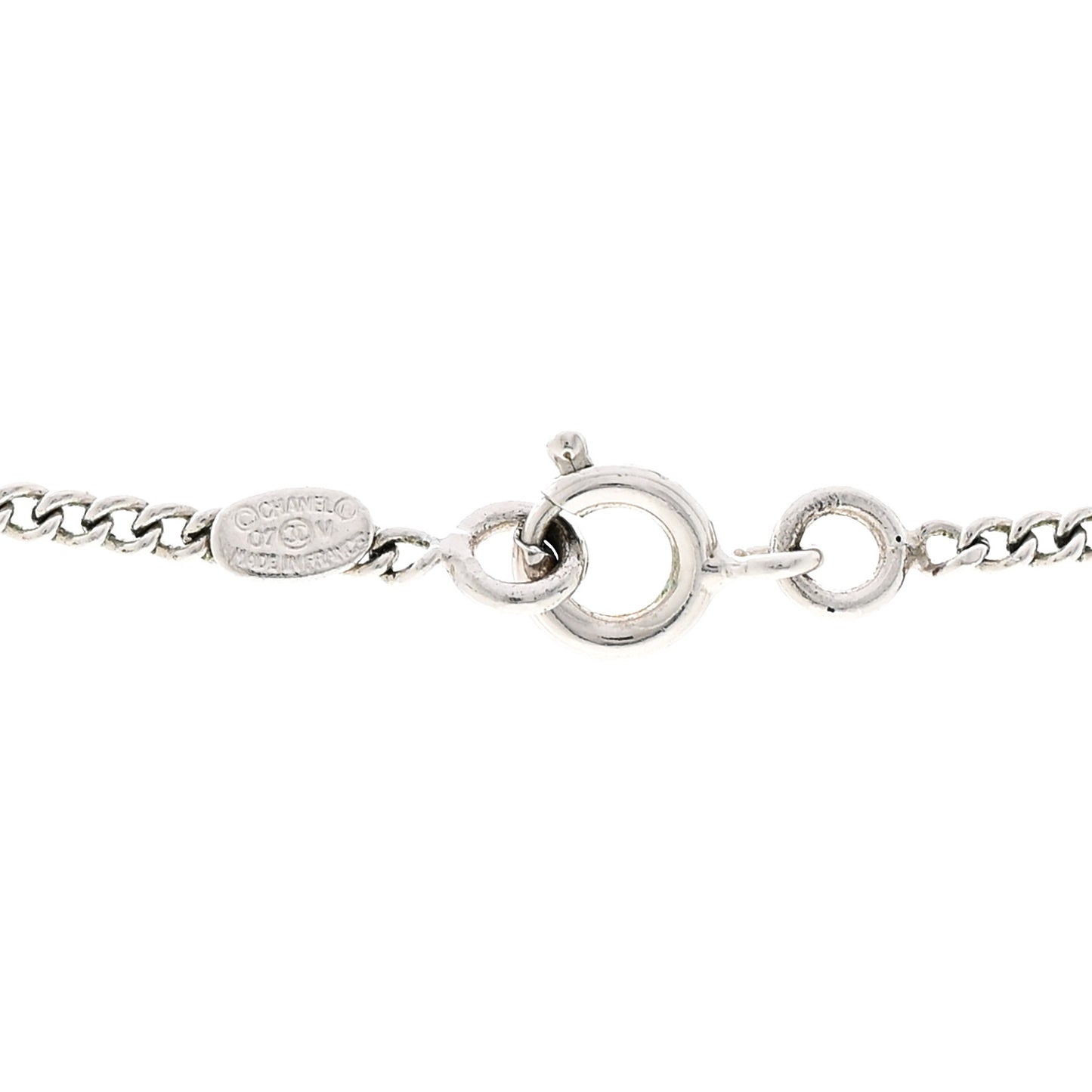Crystal Timeless CC Necklace Silver