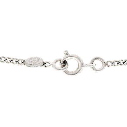 Chanel Crystal Timeless CC Necklace Silver 4 of 5