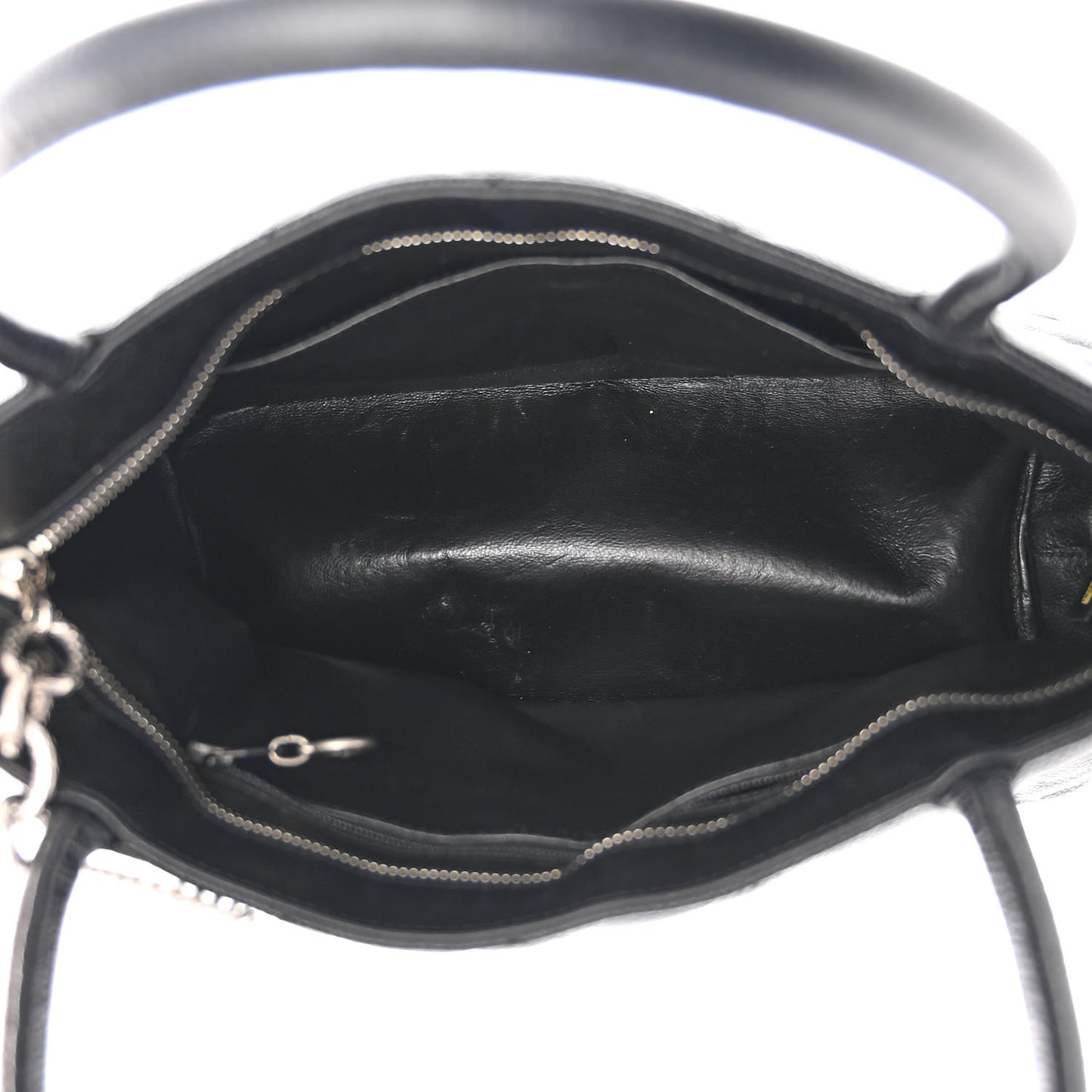 Caviar Quilted Medallion Tote Black