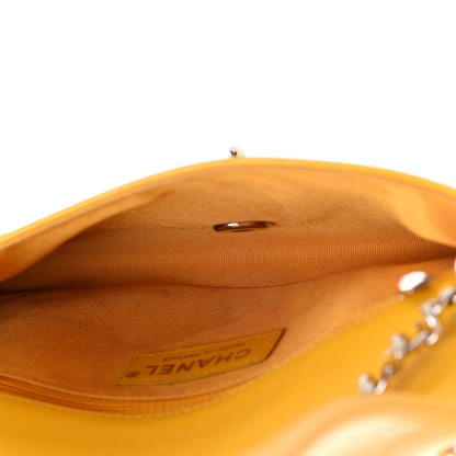 Chanel Shiny Aged Calfskin Quilted Flap Yellow 4 of 9