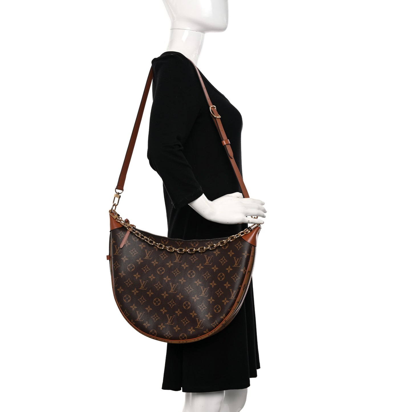 Reverse Monogram Loop Hobo