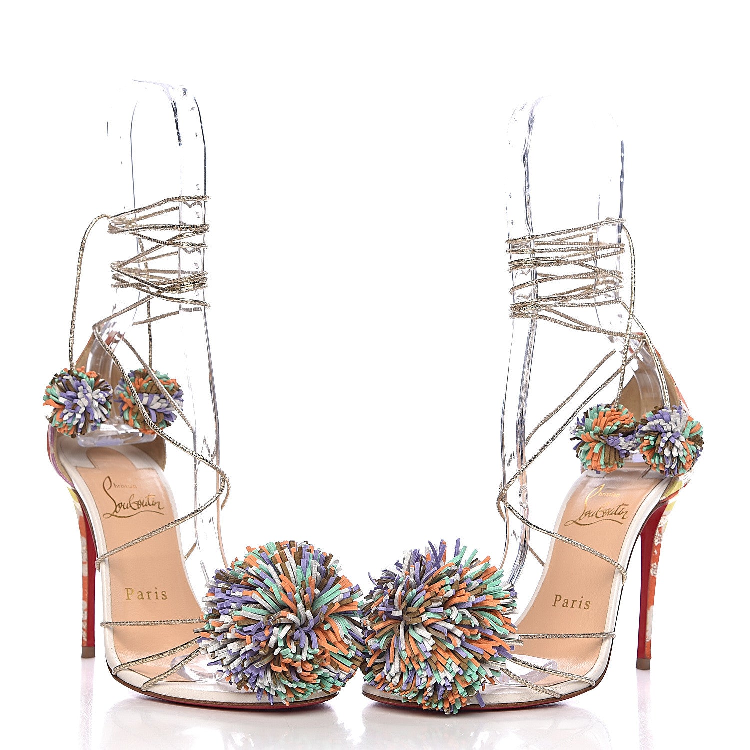 Christian Louboutin Nappa Suede Starouchi 100 Sandal 35 Multicolor 10 of 14