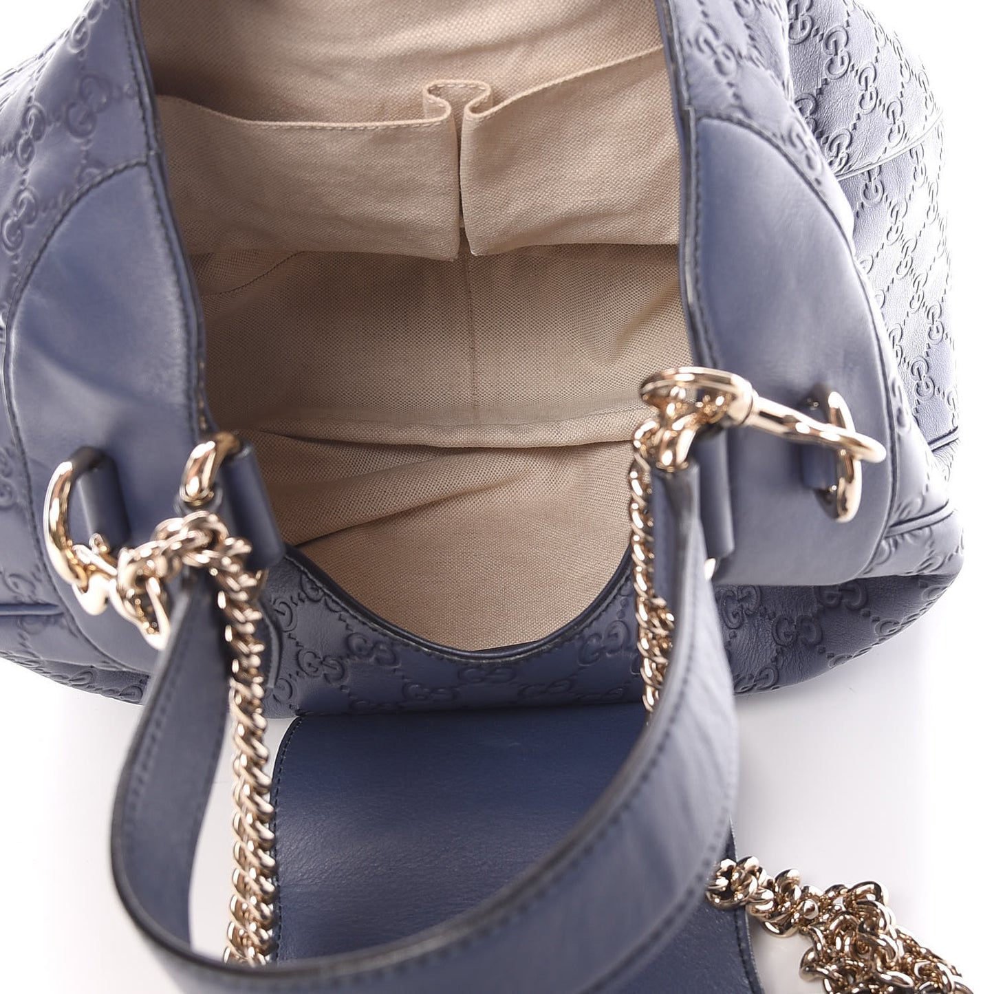 Guccissima Medium Emily Hobo Blue