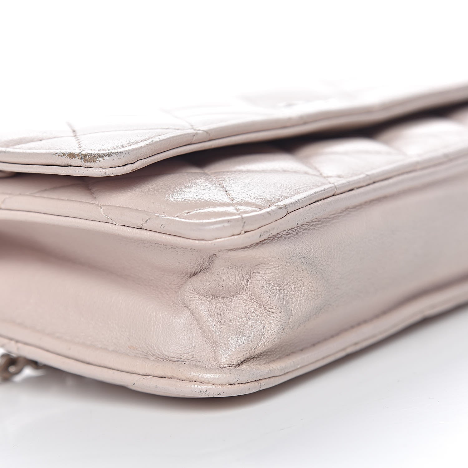Chanel Lambskin Quilted Wallet On Chain WOC Rose Pale 17 of 26