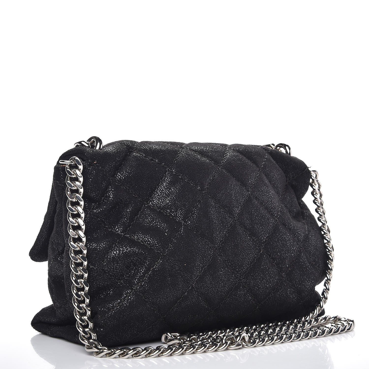 Stella McCartney Shaggy Deer Quilted Small Beckett Chain Shoulder Bag Black 3 of 9