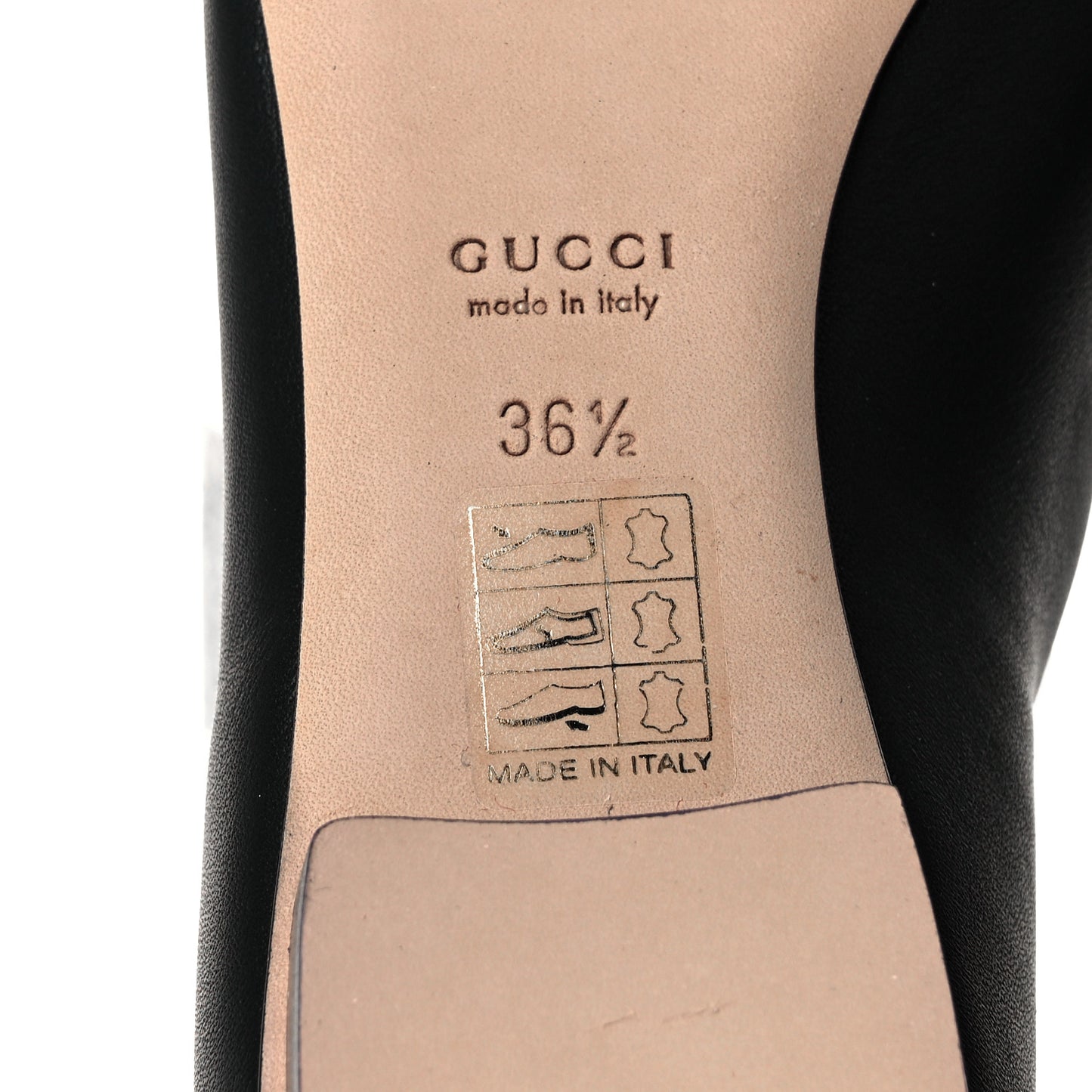 Calfskin Horsebit Ballerina Flats 36.5 Black