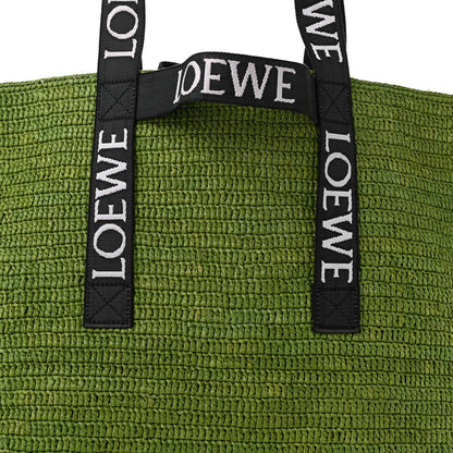 Loewe Raffia Paulas Ibiza Fold Shopper Tote Green 7 of 9