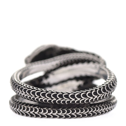 Gucci Sterling Silver Gucci Garden Double Snake Ring 53 6.5 6 of 10