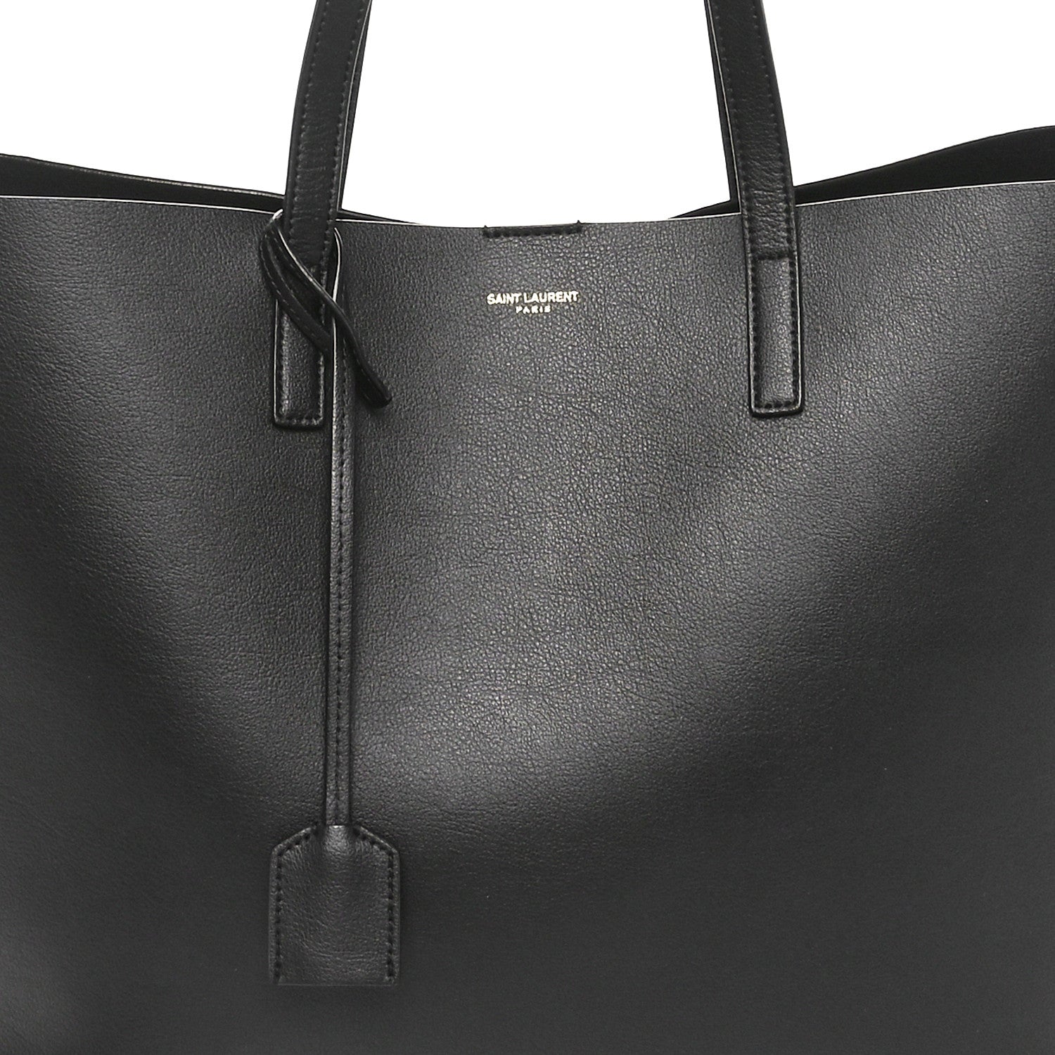 Saint Laurent Calfskin Large Shopping Tote Black 9 of 11