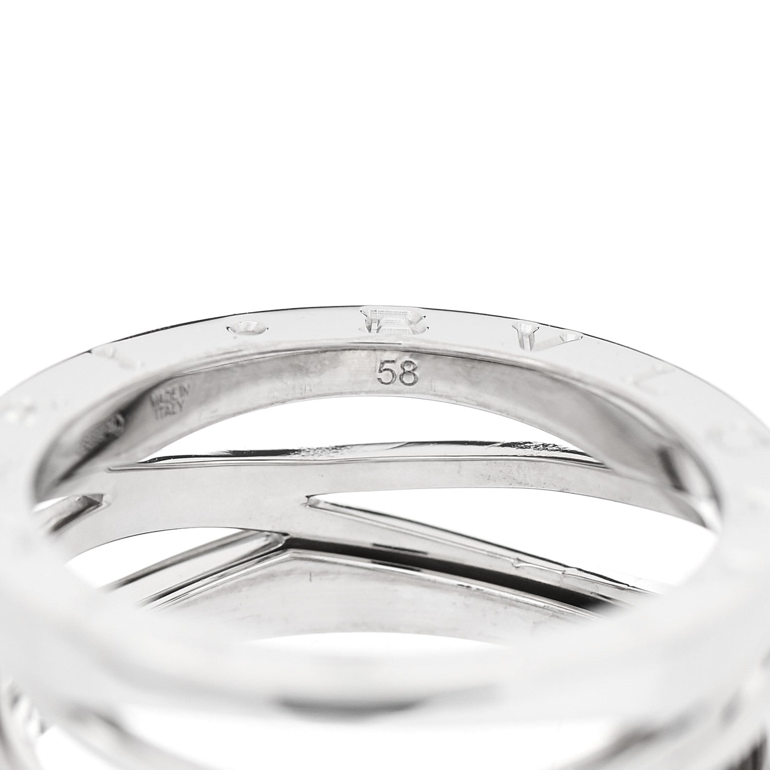 Bulgari 18K White Gold B.Zero1 Legend Three-Band Ring 58 8.25 6 of 8