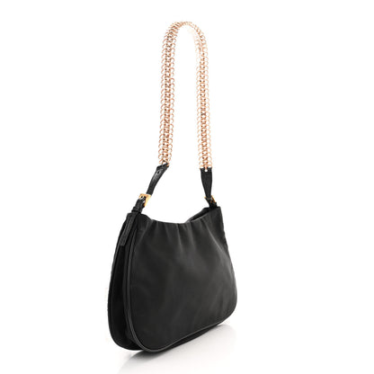 Prada Tessuto Light Nylon Chain Shoulder Bag Black 3 of 12