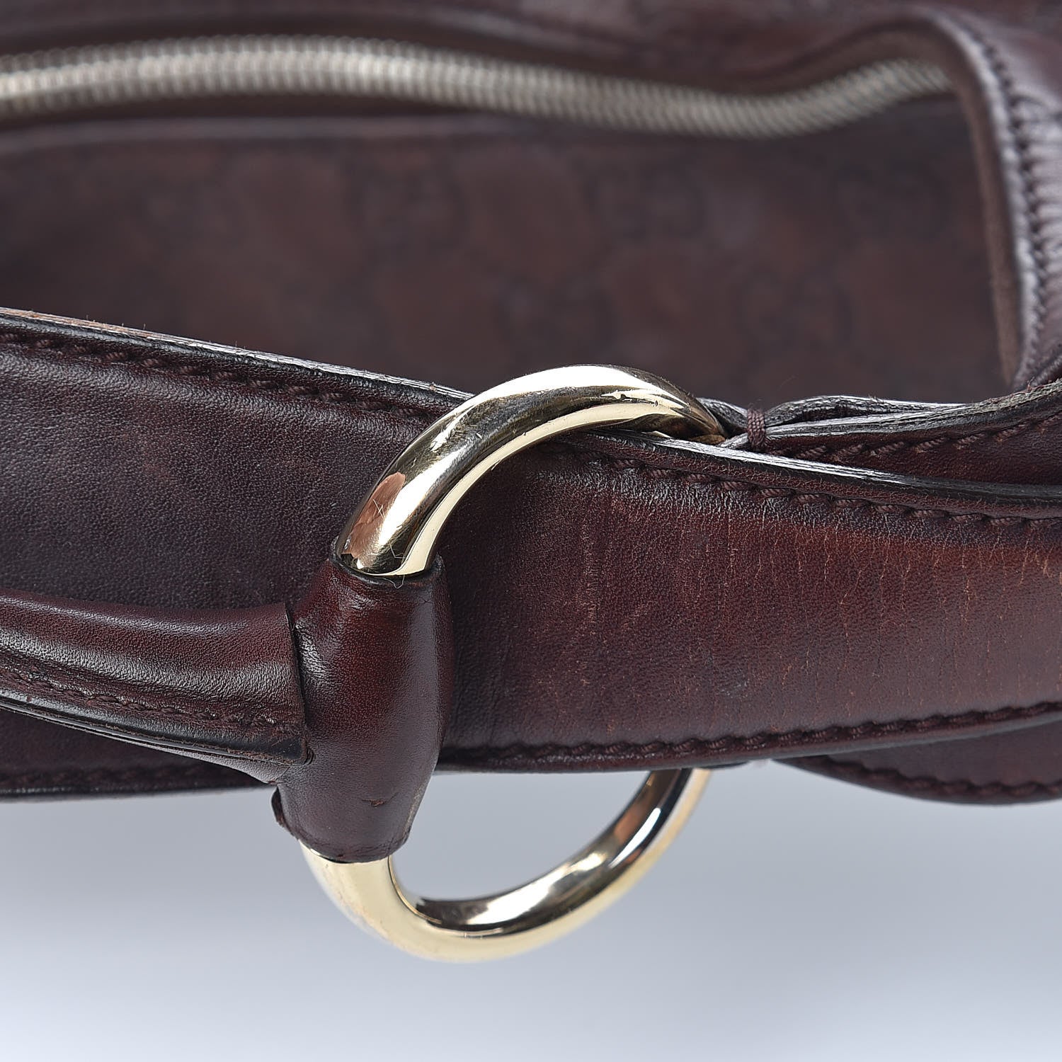 Gucci Calfskin Medium Horsebit Chain Hobo Brown 10 of 19