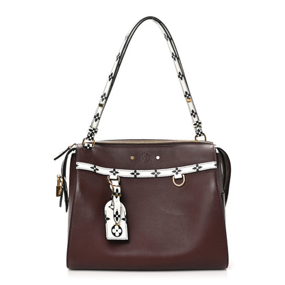 Louis Vuitton Calfskin Colored Monogram Speedy Amazon Chocolate White 1 of 9