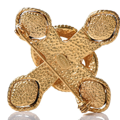 Chanel CC Brooch Black Gold 4 of 6