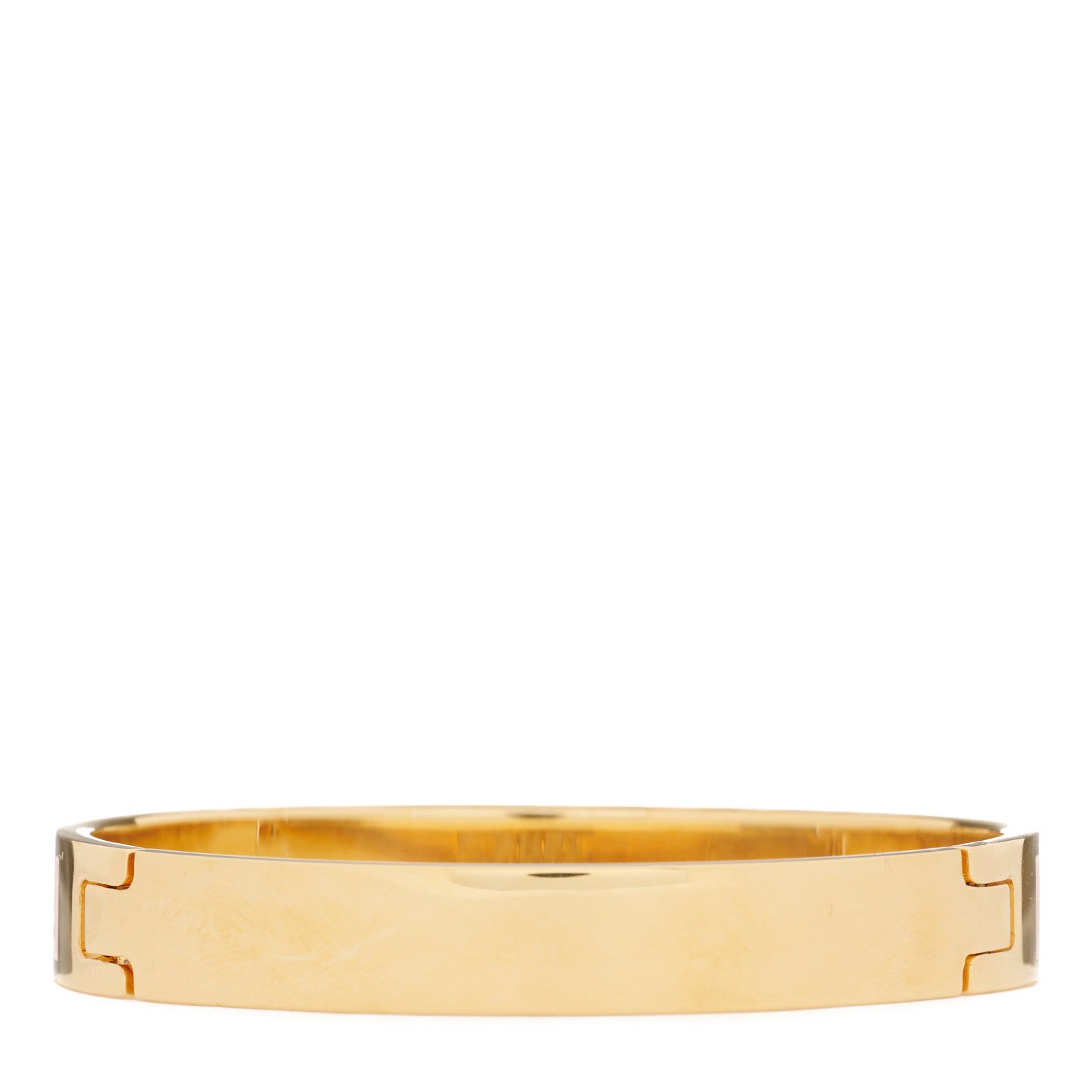 Fendi Brass Enamel FF Bracelet L Gold Pink 2 of 4