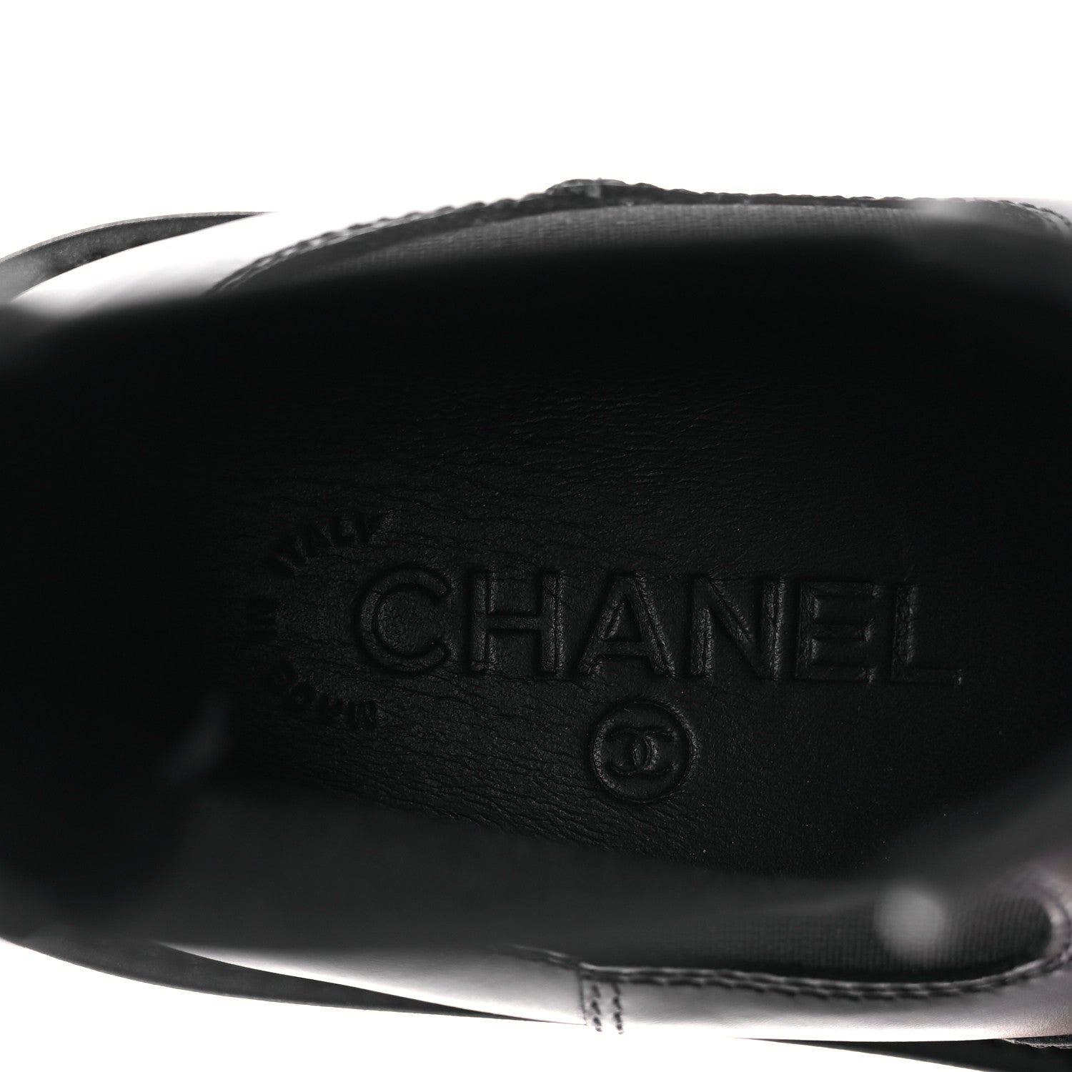 Chanel Calfskin Cap Toe CC Short Boots 36 Black 9 of 11