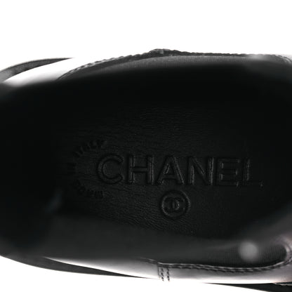Chanel Calfskin Cap Toe CC Short Boots 36 Black 9 of 11