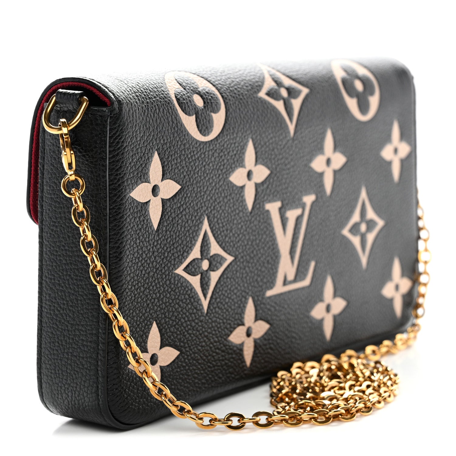 Louis Vuitton Empreinte Monogram Giant Felicie Pochette Black Beige 4 of 12
