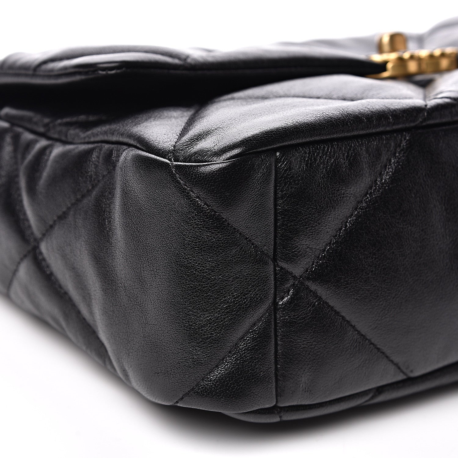 Chanel Goatskin Quilted Large 19 Flap Black 7 of 10