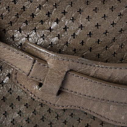 Balenciaga Agneau Arena Laser Cut Cross Classic Gold Hardware Medium Pampille Gris Poivre 8 of 10